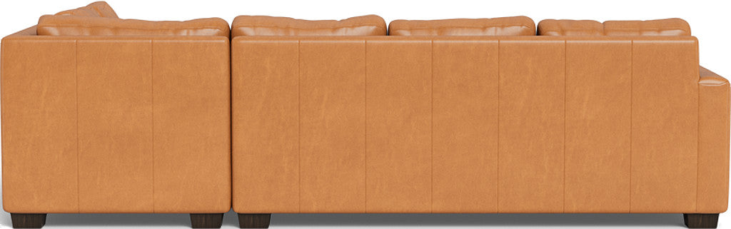Track 121 Genuine Leather Right Chaise Sleeper Sectional Sofa - Modern Living Room Furniture for Small Spaces & Apartments