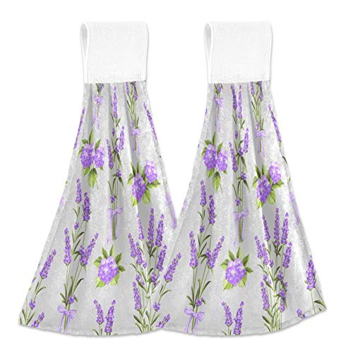 Lavender Purple Kitchen Hand Towel Set - 12