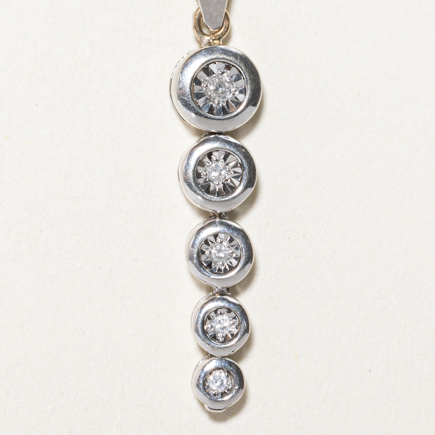 0.10ctw Bezel Set Diamond Drop Pendant Necklace - Elegant Dainty Jewelry for Women, Perfect for Weddings, Anniversaries & Special Occasions