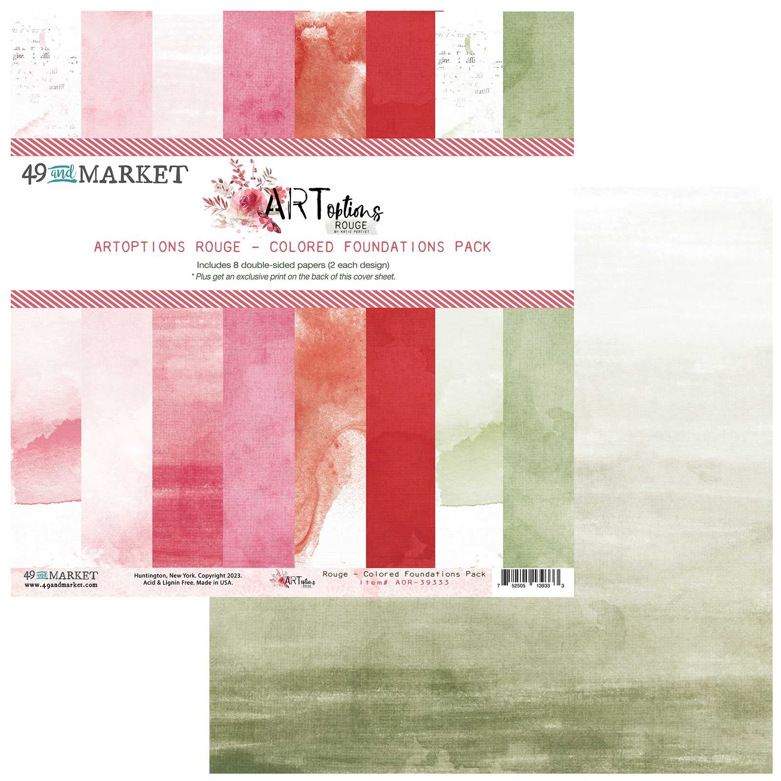ARToptions Rouge Foundations Collection Pack - 12X12 Inch Premium Art Paper for Painting, Drawing & Mixed Media | Perfect for Artists, Crafters & DIY Projects