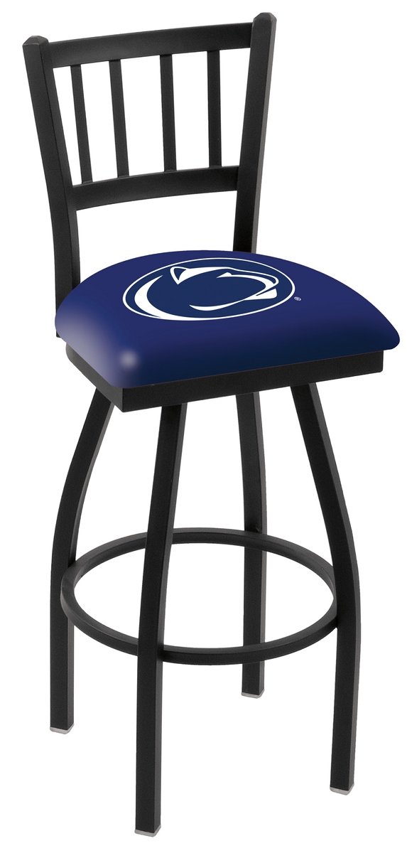 Penn State 25 Inch Swivel Bar Stool with Black Wrinkle Finish - Adjustable Height Counter Stool for Kitchen Island, Breakfast Bar & Home Decor