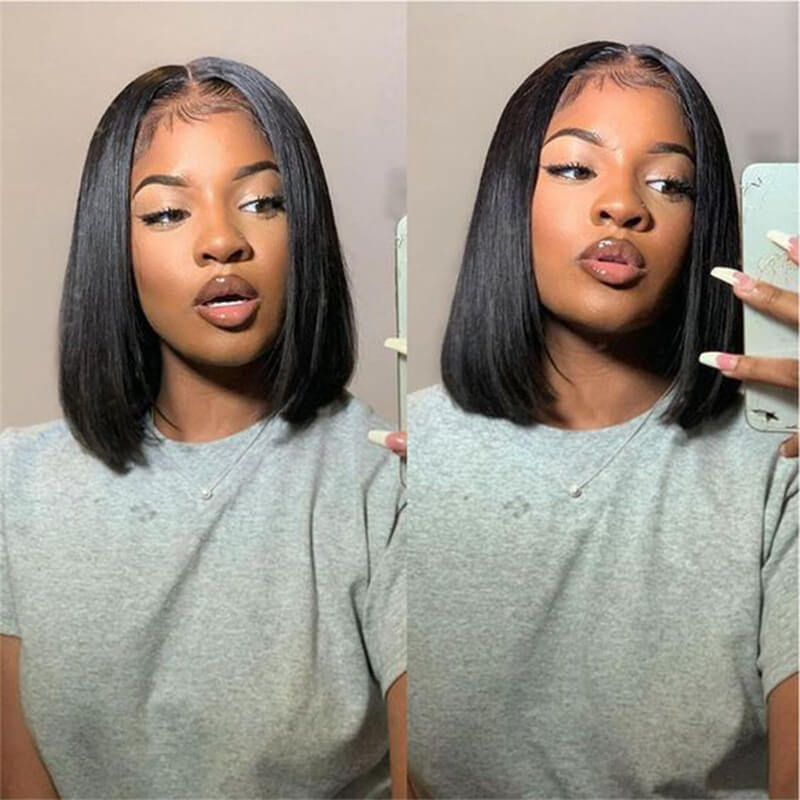 Buy 2 Human Hair Bob Wigs for $99 | 4x4 Lace Closure Curly & Straight Bob Wig Set | Perfect for Daily Wear, Parties & Cosplay