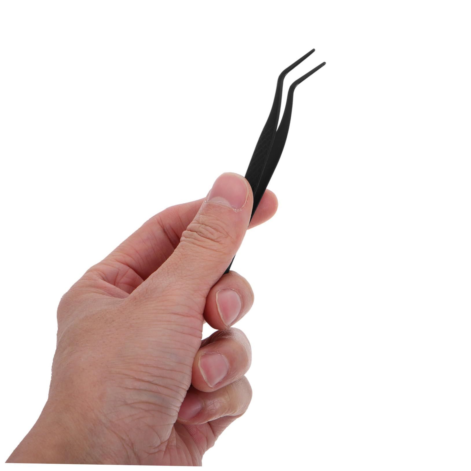 FOMIYES Mini Stainless Steel Eyelash Applicator Tool - Precision Curved Tip Tweezers for False Lashes & Extensions | Easy Lash Application | Perfect for Professional Makeup & Home Use