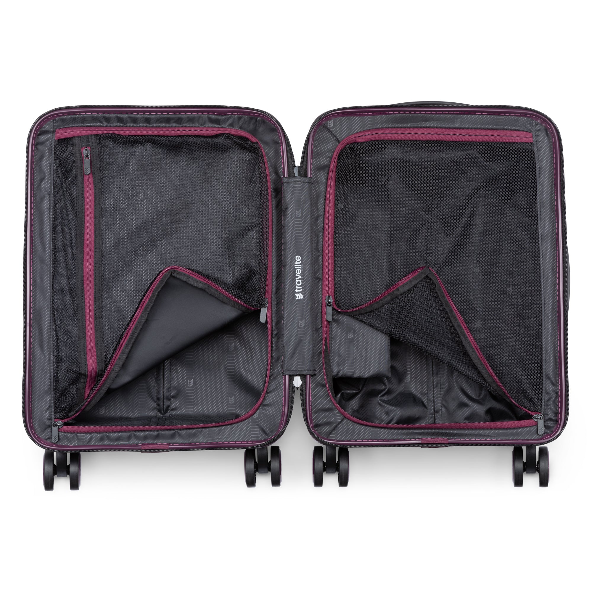Travelite Itinerary Polycarbonate Spinner Carry On Luggage - Lightweight Durable Suitcase for Air Travel, Business Trips & Weekend Getaways