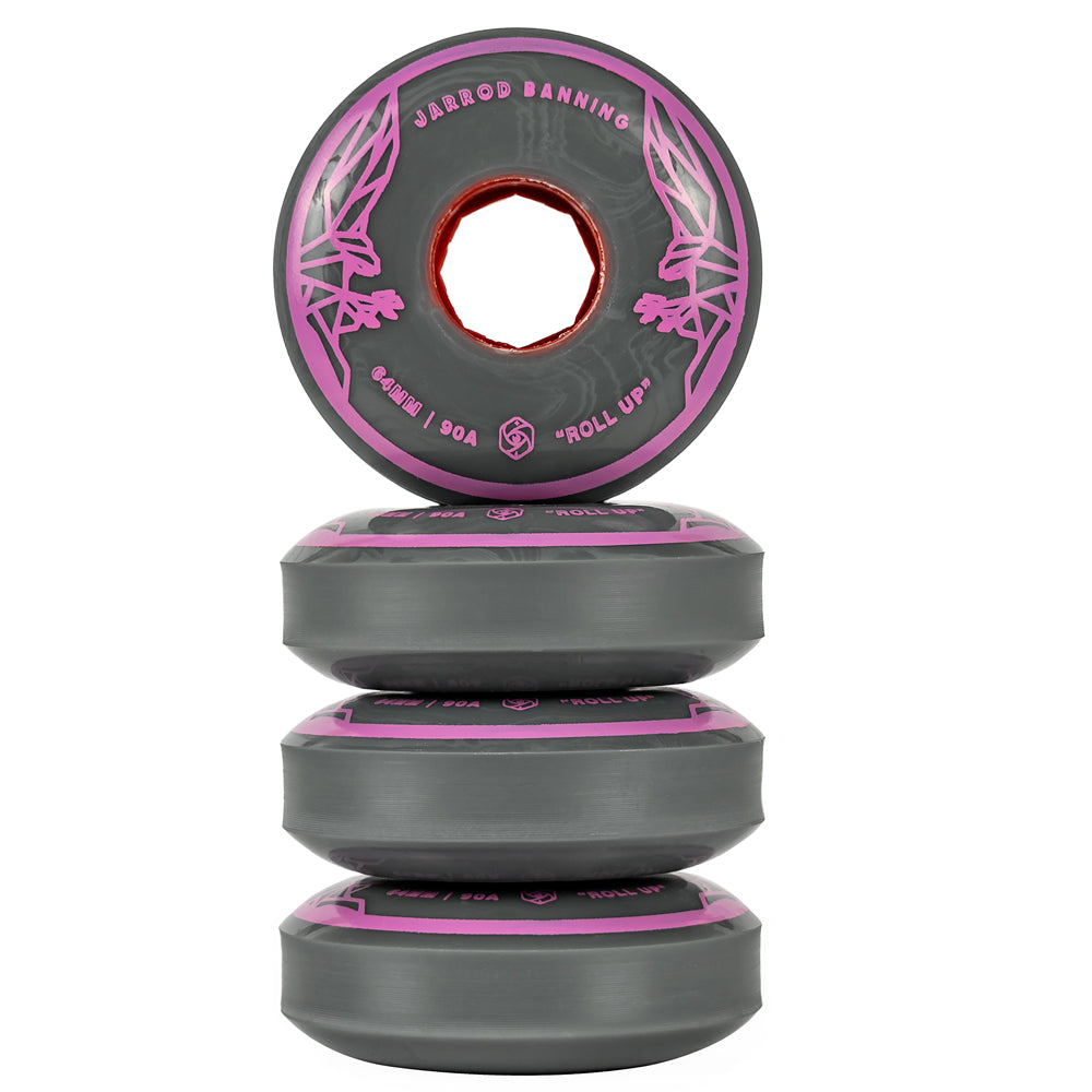 Red Eye Jarrod Banning Pro 64mm Inline Skate Wheels - 4 Pack - High Performance Wheels for Aggressive Skating and Skate Parks