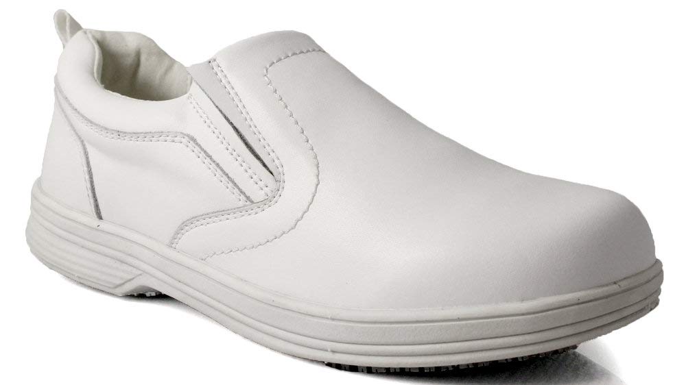 Laforst Men's 8411 Slip Resistant Work Shoes - Waterproof & Stain Resistant Microfiber - Comfortable Non-Slip Shoes for Restaurant, Kitchen & Hospitality Workers