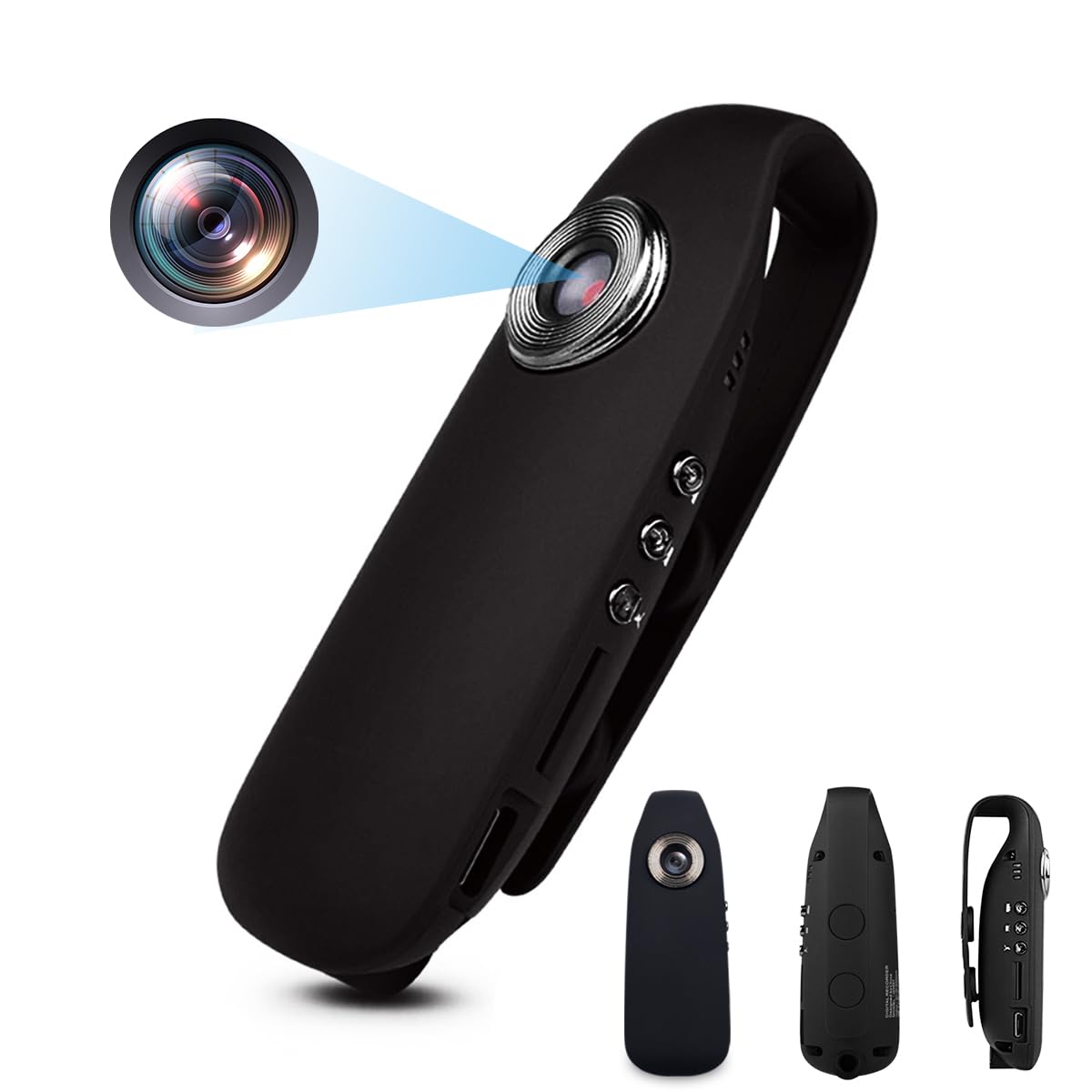 Mini Body Camera 1080P HD - Wearable Sports Camera with Video, Audio & Motion Detection - Portable Video Recorder for Cycling, Hiking, Security, Law Enforcement & Outdoor Adventures