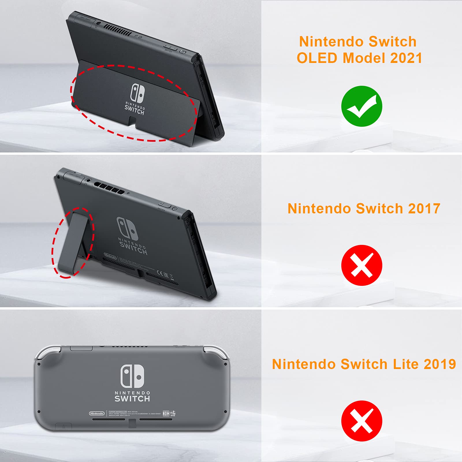Fintie Flip Case for Nintendo Switch OLED Model 2021 - Slim Protective Soft TPU Shell with Magnetically Detachable Front Cover & Ergonomic Grip | Screen Safe Design | Perfect for Travel, Gaming at Home, and On-the-Go Protection