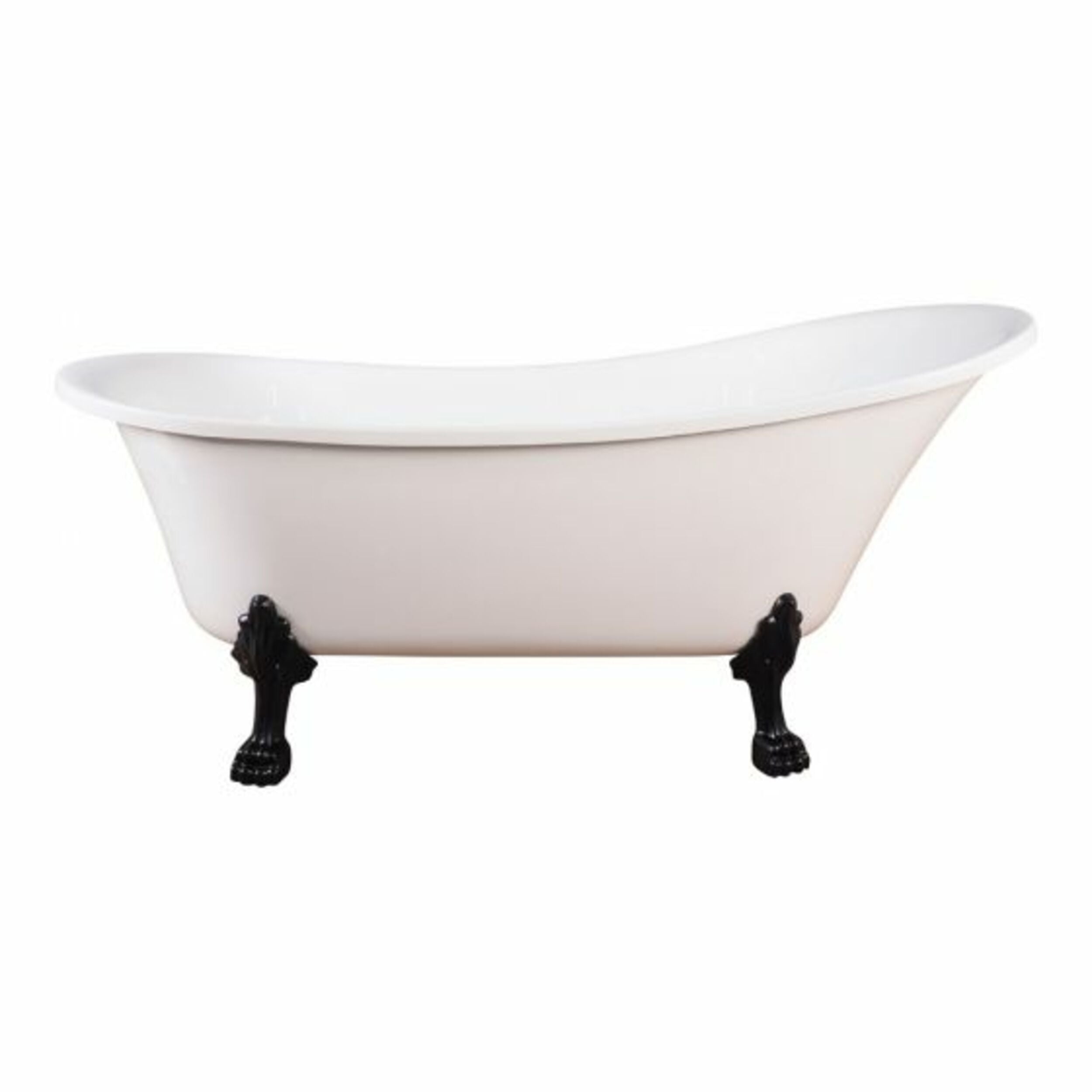 Premium Alto Bath 1520mm with Black Feet - Modern Freestanding Bathtub for Luxury Bathrooms | Perfect for Spa-Like Relaxation & Home Renovation