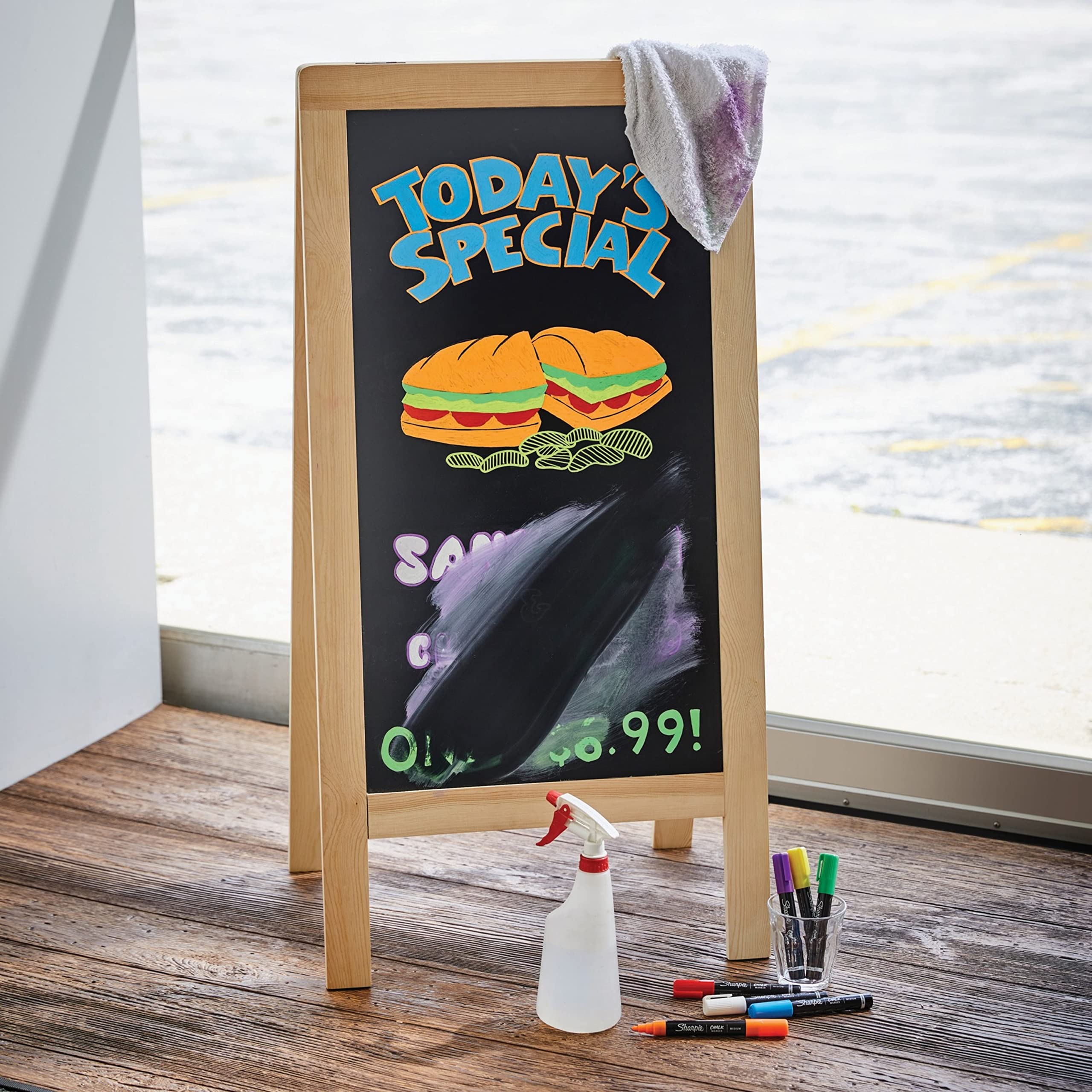 SHARPIE Chalk Markers - Wet Erase Whiteboard Markers, 2-Pack - Perfect for Restaurants, Classrooms & DIY Projects