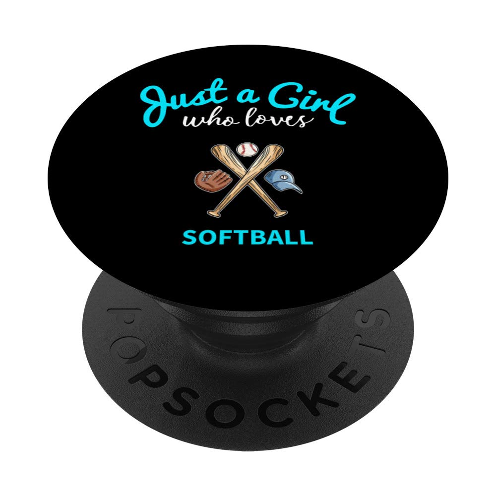 Softball Phone Grip for Girls - PopSockets Stand for Phones & Tablets | Perfect for Sports Fans