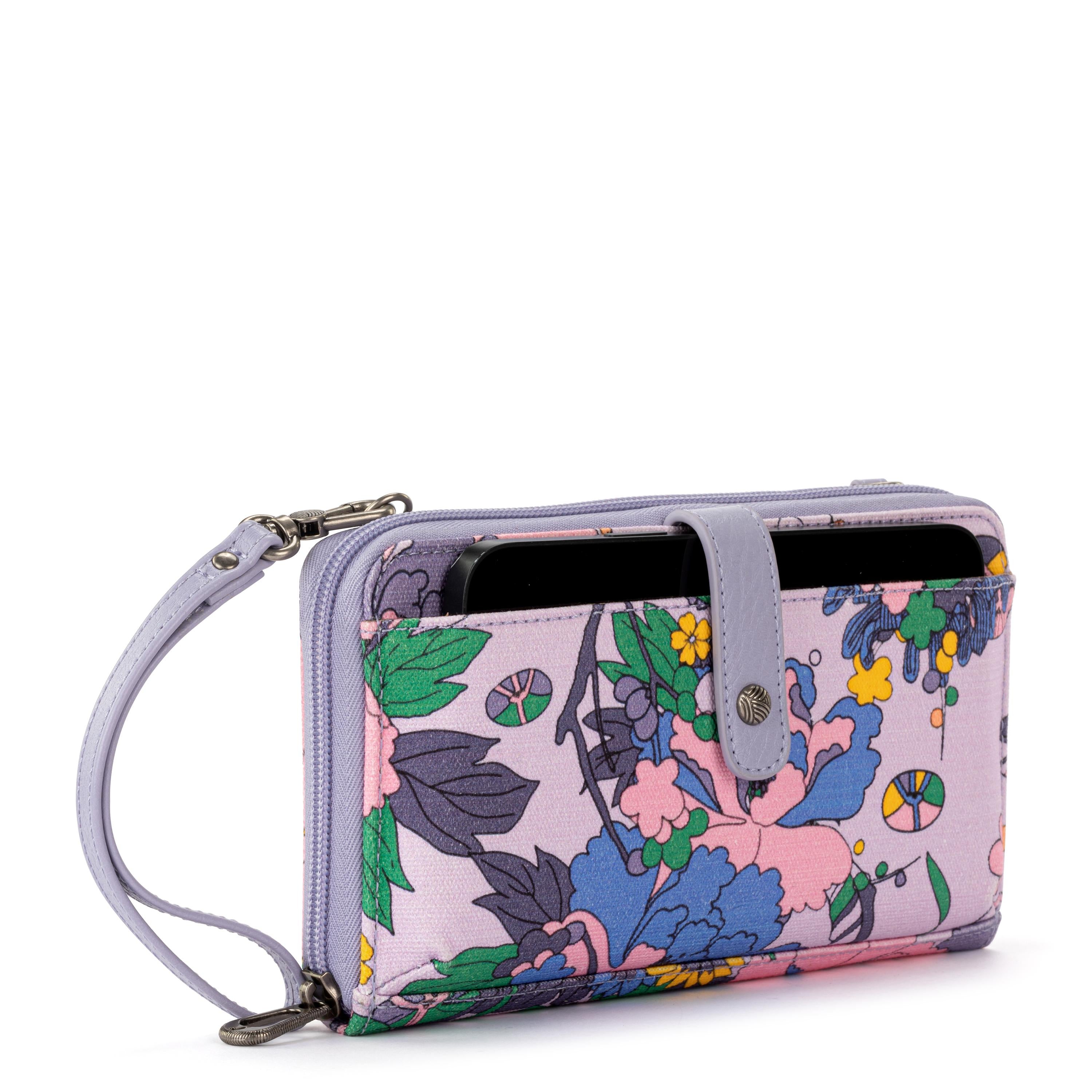 Smartphone Wallet Case - Durable Canvas Material with Orchid Floral Design - Perfect for Everyday Use, Travel & Hands-Free Convenience