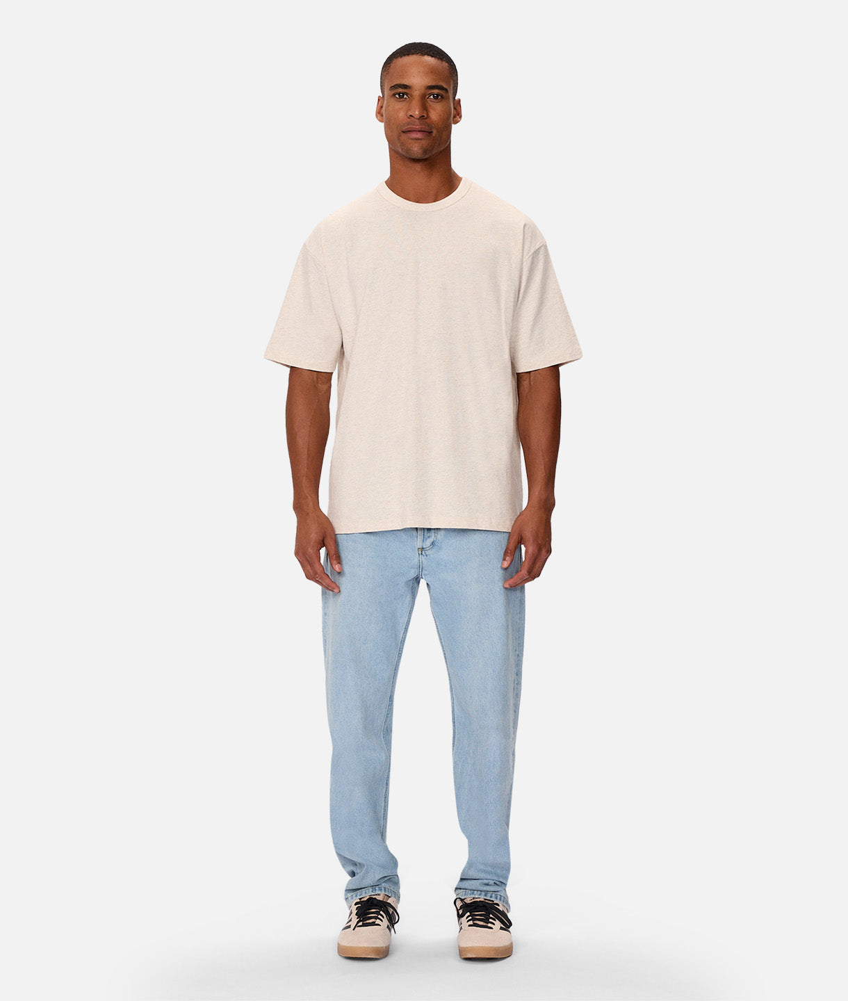 The Del Sur Tee - Soft Barley Marle Cotton T-Shirt for Men | Comfortable Casual Wear for Everyday & Outdoor Activities