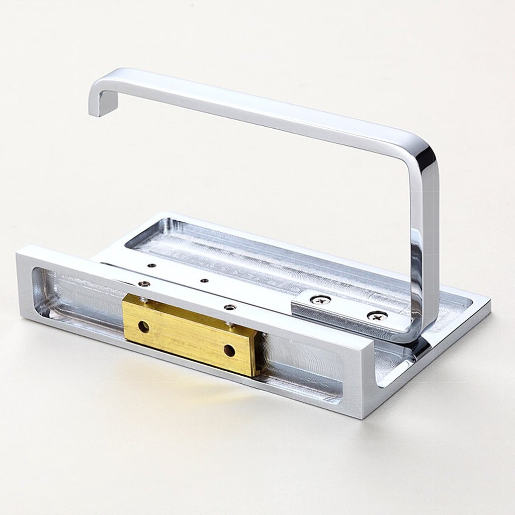 Modern Chrome Toilet Paper Holder Wall Mounted - Brass Bathroom Tissue TP Holder with Phone Shelf & Storage - Mirror Finish (1 Roll) - Perfect for Bathroom, Lavatory, and Restroom Organization