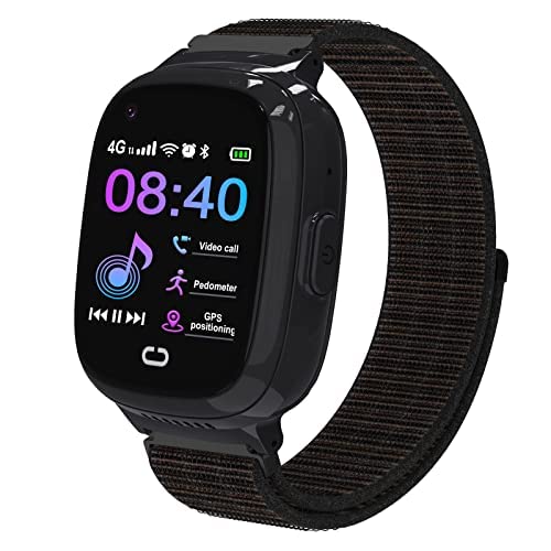 Kids Smartwatch with GPS & 4G LTE - HD Touchscreen Waterproof Tracker Watch with Real-Time Location, SOS Alert, Video/Voice Call & Camera - Compatible with Android iOS - Perfect Gift for Boys & Girls - Ideal for School, Outdoor Play & Family Safety