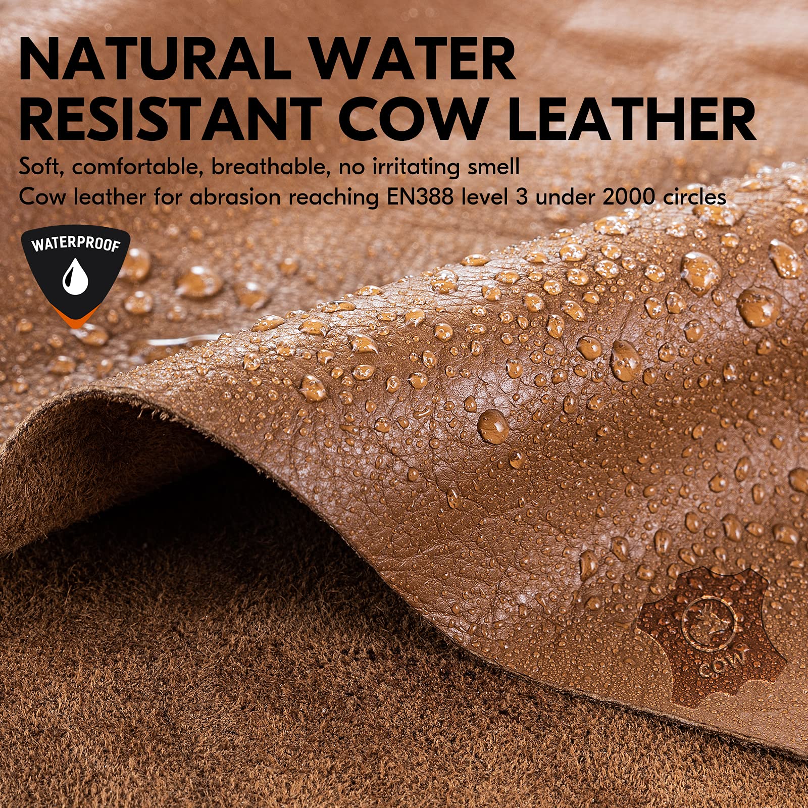 Coldproof Winter Work Leather Gloves -20℃/-4°F - Impact Resistant, Anti-Vibration & Waterproof for Men (1 Pair) - Ideal for Construction, Snow Removal & Outdoor Winter Jobs (CA7722FW)