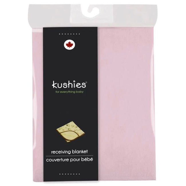 Kushies Soft Baby Receiving Blanket - Pink for Newborns & Infants - Perfect for Swaddling, Nursing, and On-the-Go Comfort