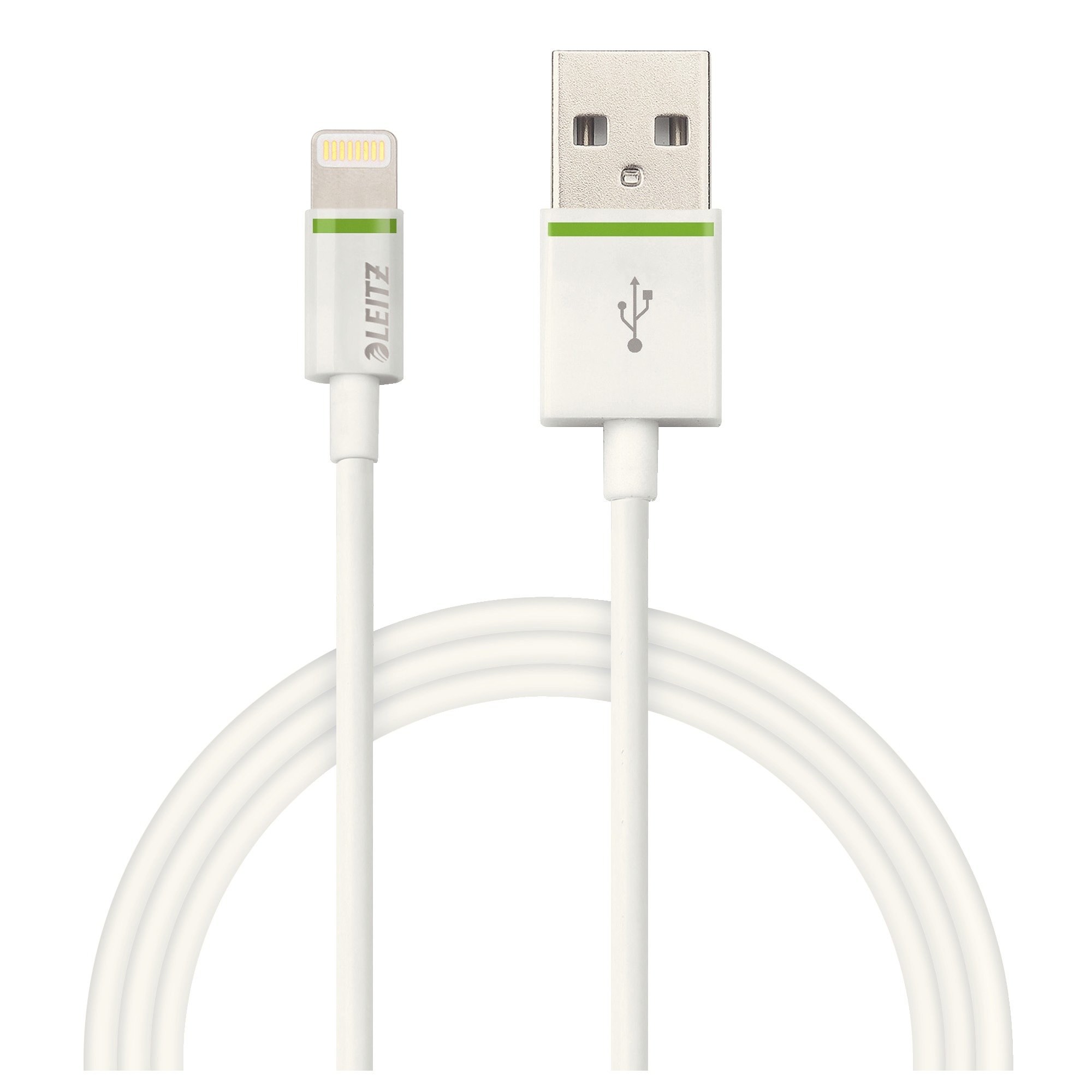 Apple Certified Lightning to USB Cable 1m (3.3ft) - White - Fast Charging & Data Sync for iPhone iPad - Perfect for Home Office Car Travel Charging