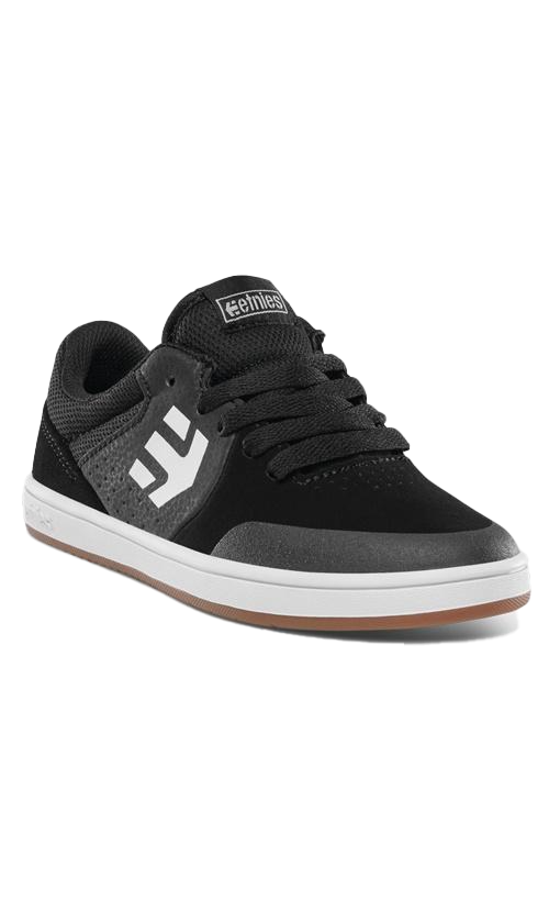 Etnies Marana Youth Skate Shoes - Black/Gum/White | Durable & Comfortable for Skateboarding, BMX, and Casual Wear
