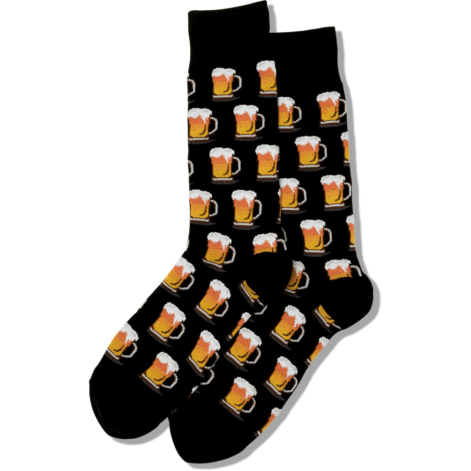 Hot Sox Men's Beer Crew Socks - Comfortable & Durable for Casual Wear, Sports, and Outdoor Activities