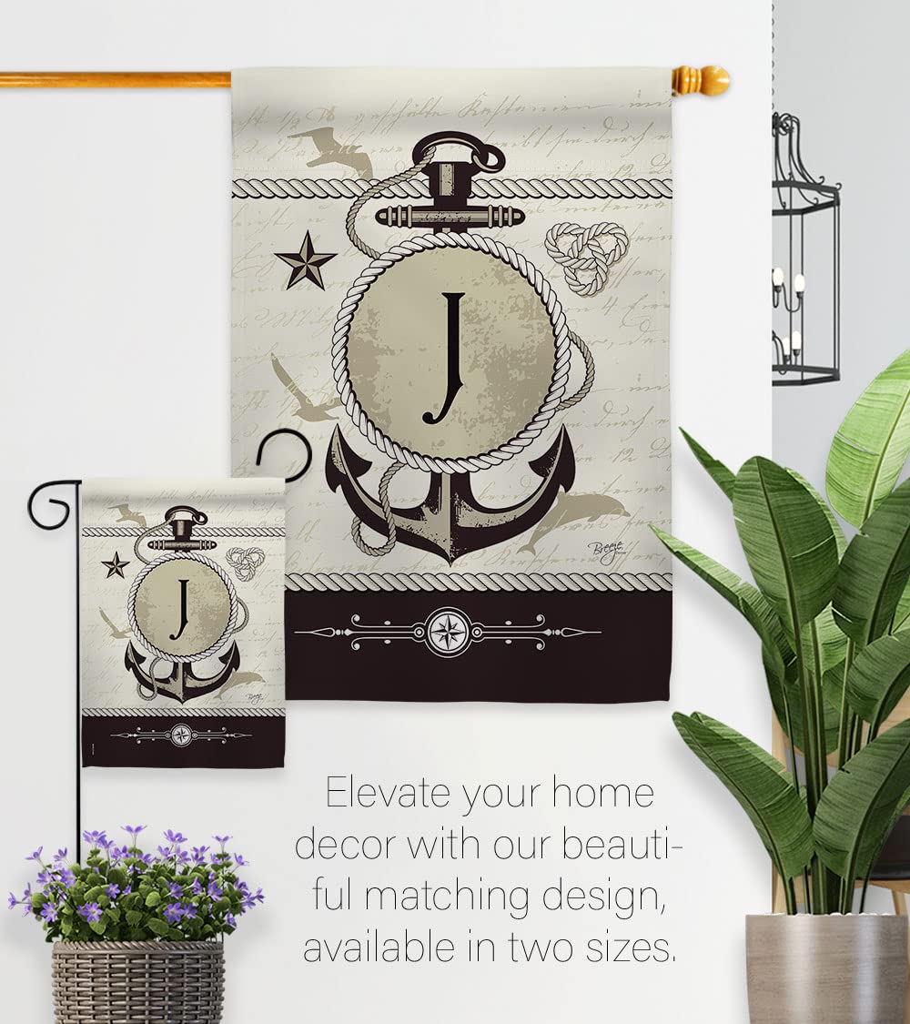 J Initial Coastal Nautical House Flag Set 28