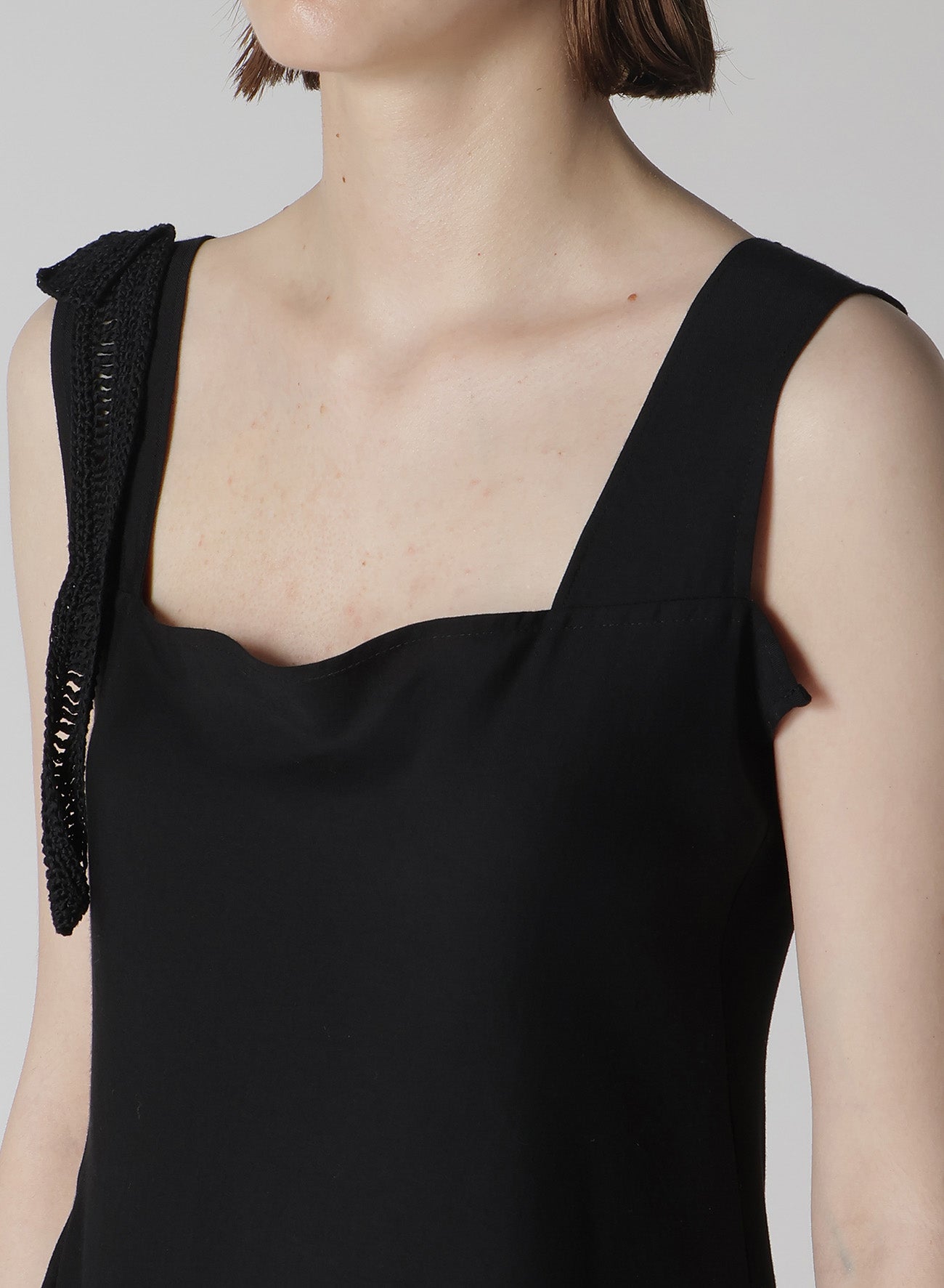 Stylish Cupro Dungaree Twill Crochet Blouse for Women | Trendy & Comfortable Top | Perfect for Casual Outings, Office Wear & Date Nights
