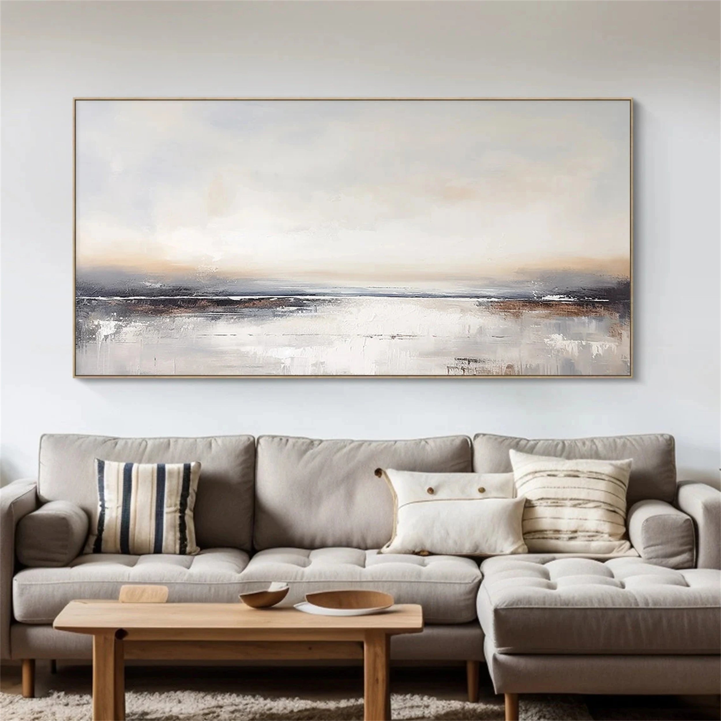 Abstract Painting #AB 089 - Modern Wall Art Decor for Living Room, Bedroom & Office - Unique Handmade Canvas Artwork