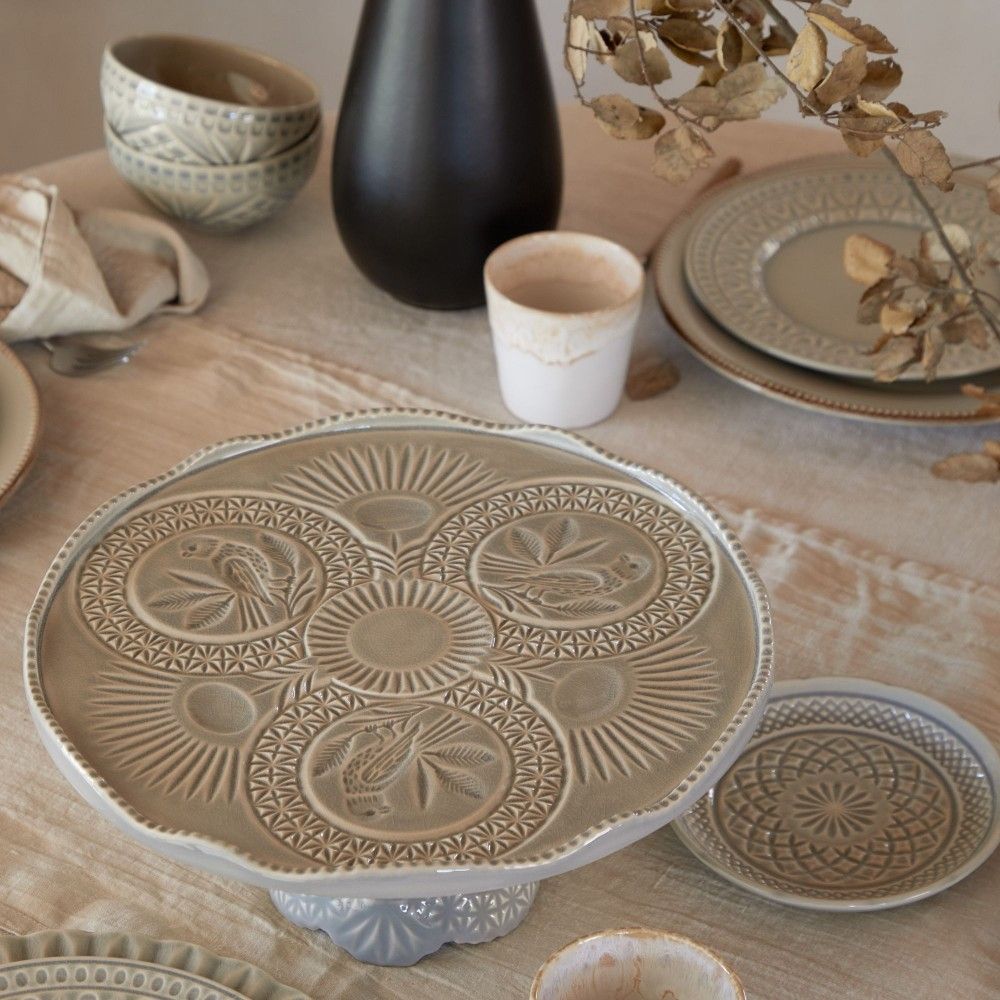 Crystal Grey Pearl Serving Platter Set - Elegant Dinnerware for Parties, Entertaining & Special Occasions