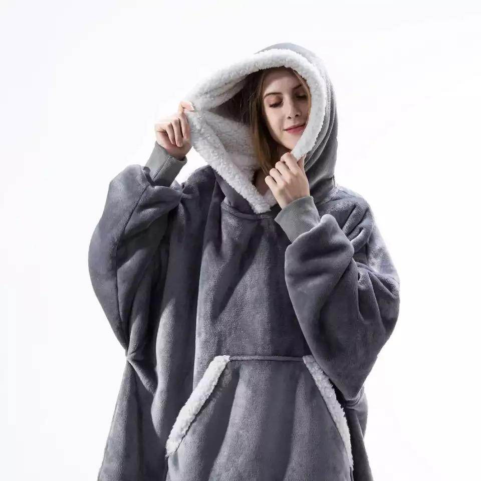 Oversized Blanket Hoodie - Cozy Fleece Wearable Blanket for Women & Men | Perfect for Lounging, Netflix, Camping & Cold Weather