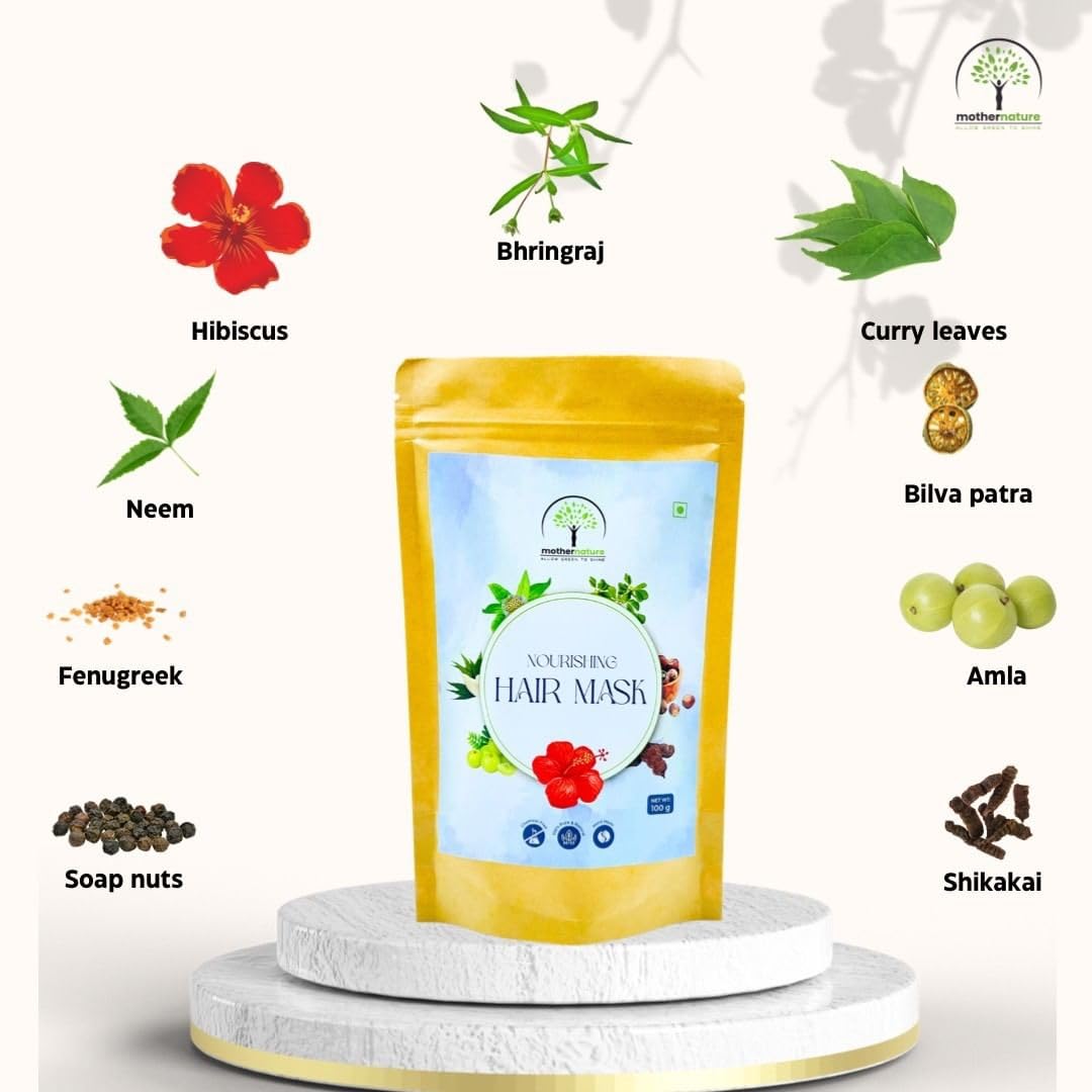 Mothernature Hair Mask for Frizzy Hair - Deep Conditioning Treatment for Soft & Silky Hair | Hydrating Hair Care Solution for Dry, Damaged Hair - Perfect for Home Spa Days & Salon-Quality Results