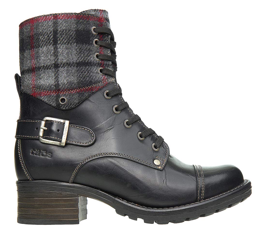 Taos Crave Women's Boots - Stylish & Comfortable Ankle Boots with Lace-Up & Side Zipper, Removable Arch Support Footbed - Perfect for Fall Fashion, Office Wear & Casual Outings