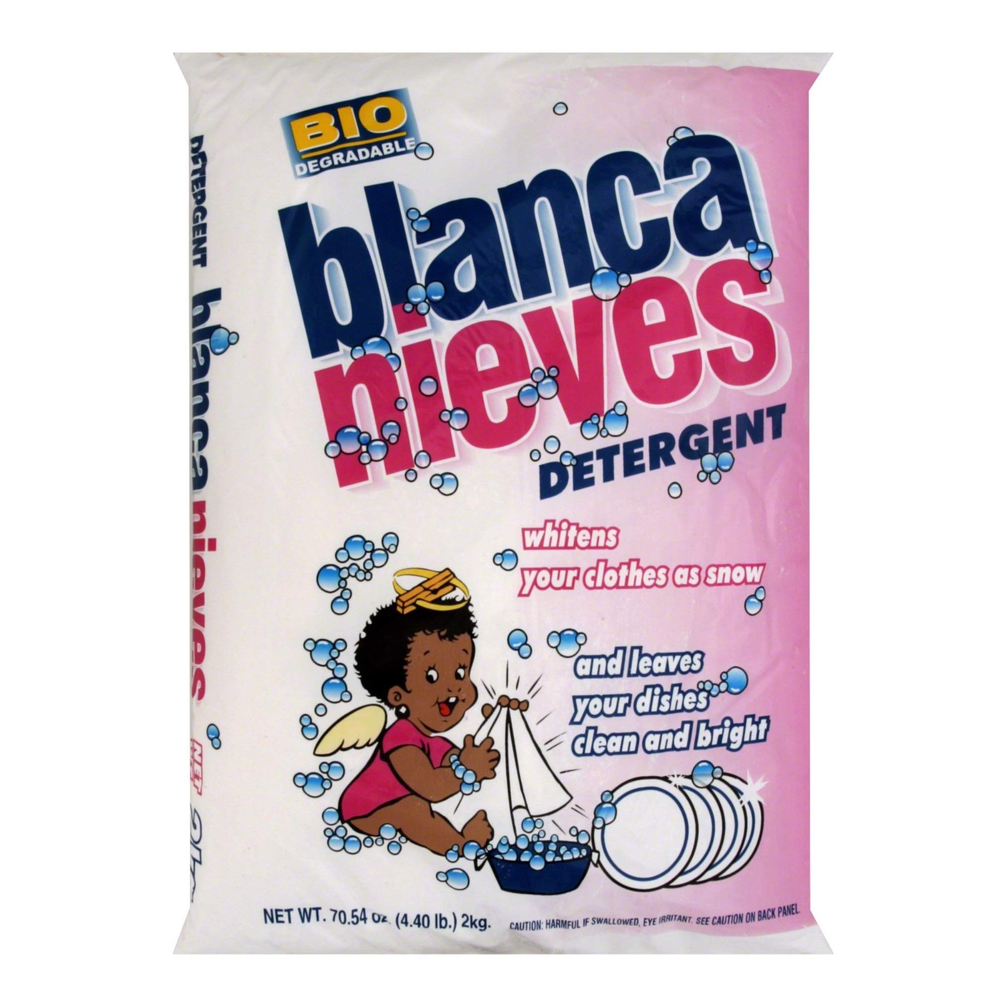 Blanca Nieves Laundry Detergent 2 Kg (4.4 Lbs) - Powerful Stain Remover for Clothes - Ideal for Family, Baby & Sensitive Skin - Perfect for Daily Laundry, Travel & Emergency Use