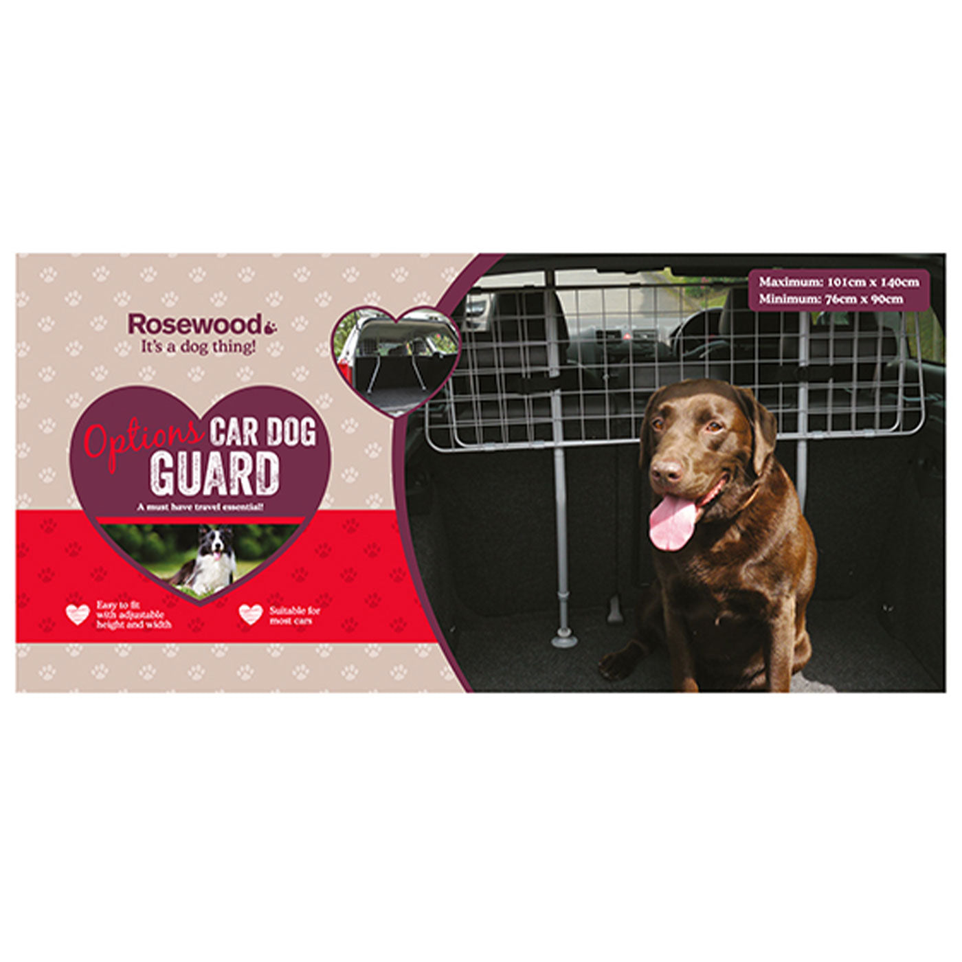 Premium Rosewood Dog Car Seat Protector - Durable Pet Car Guard for Backseat Protection, Scratch-Resistant & Waterproof - Ideal for SUVs, Sedans, and Travel with Pets