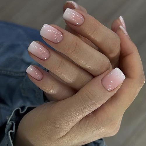 Ombre Nude Pink White A01