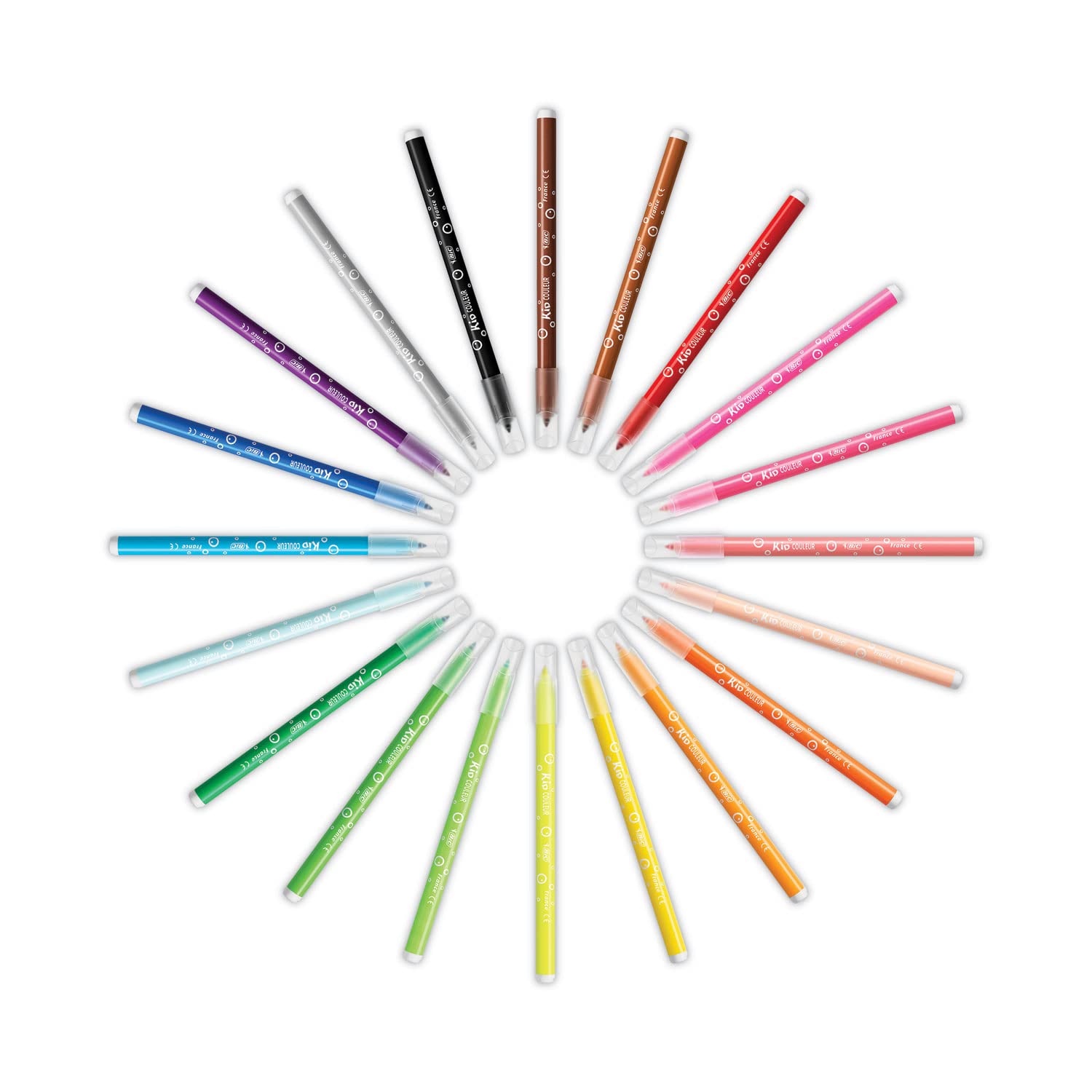 BIC Medium Point Coloring Markers, 20 Count - Vibrant Colors for Kids Art Projects, School Supplies & Adult Coloring Books | Non-Toxic, Washable Markers for Classroom, Home & Office Use