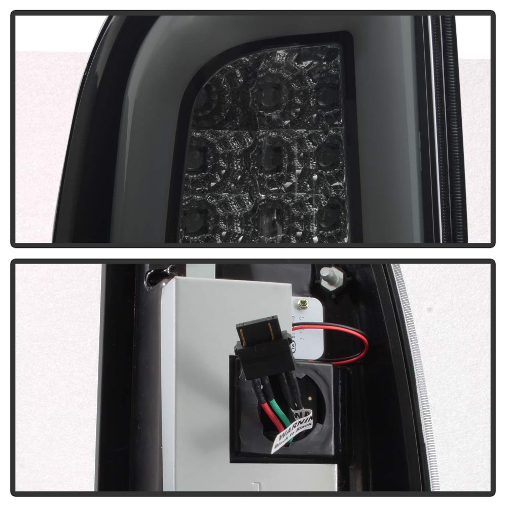 ACANII Black Smoked LED Tube Tail Lights Brake Lamps Set for 2008-2016 Ford F250 F350 F450 Super Duty - Left & Right Pair - Durable & Stylish Upgrade for Truck Lighting (Perfect for Night Driving & Off-Road Adventures)