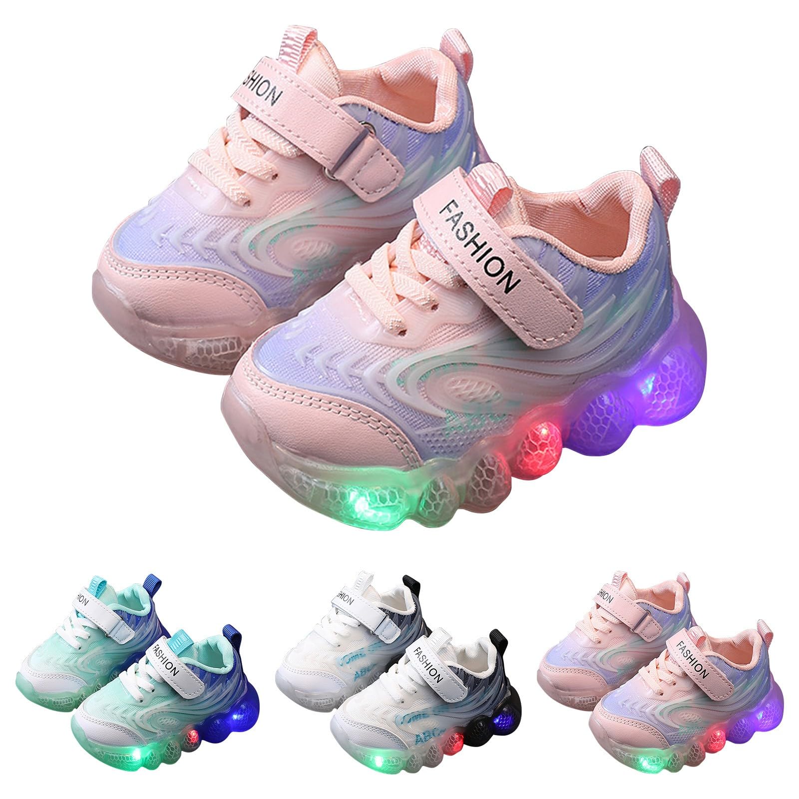 Eoailr LED Light Up Sneakers for Toddlers - Breathable Infant Sports Shoes for Girls & Boys - Comfortable Casual Kids Shoes for Running, Walking & Playtime