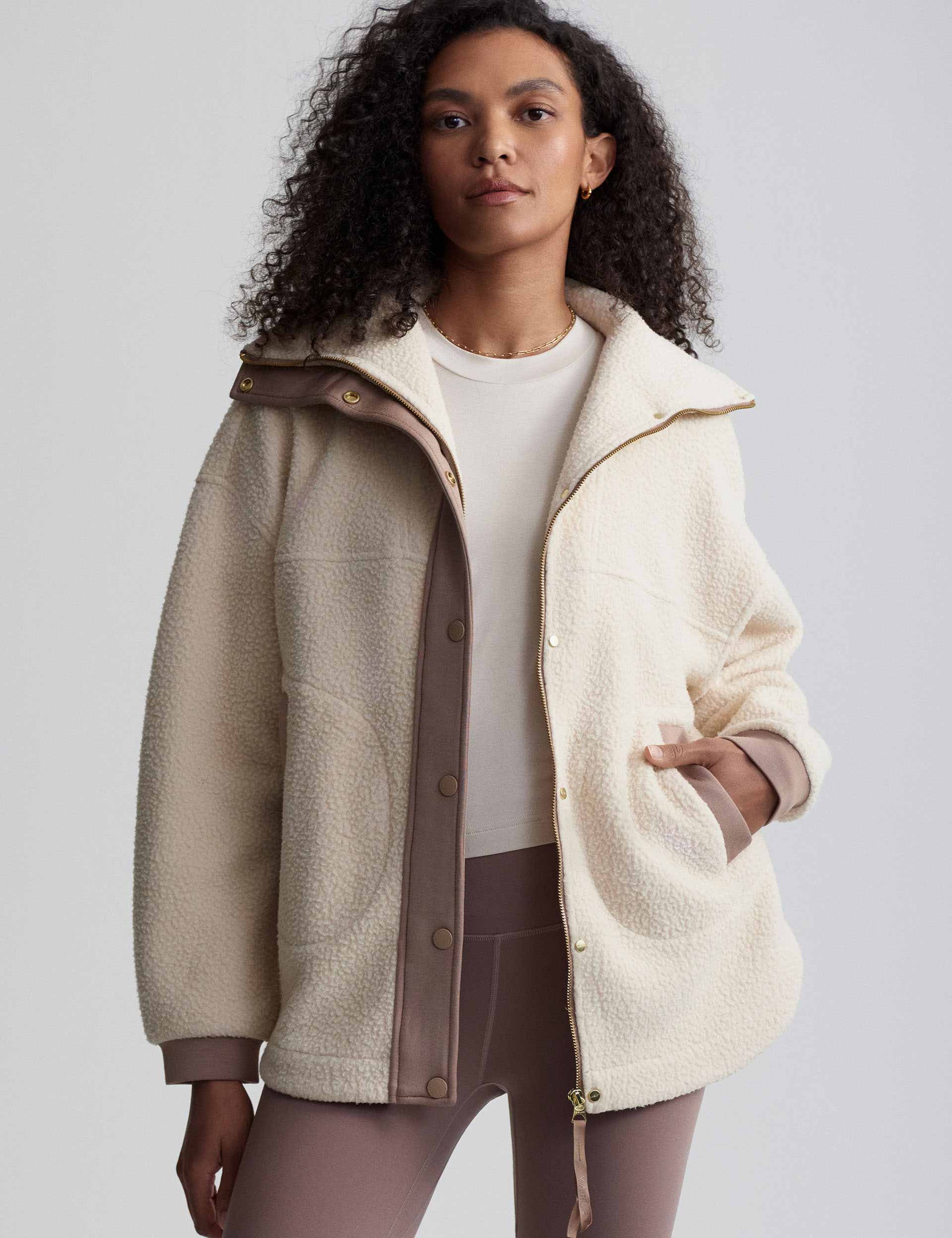 Tatton Fleece Jacket for Men & Women - Lightweight, Warm, Comfortable Outerwear for Fall & Winter - Cool Sand Color - Perfect for Hiking, Camping, and Outdoor Activities
