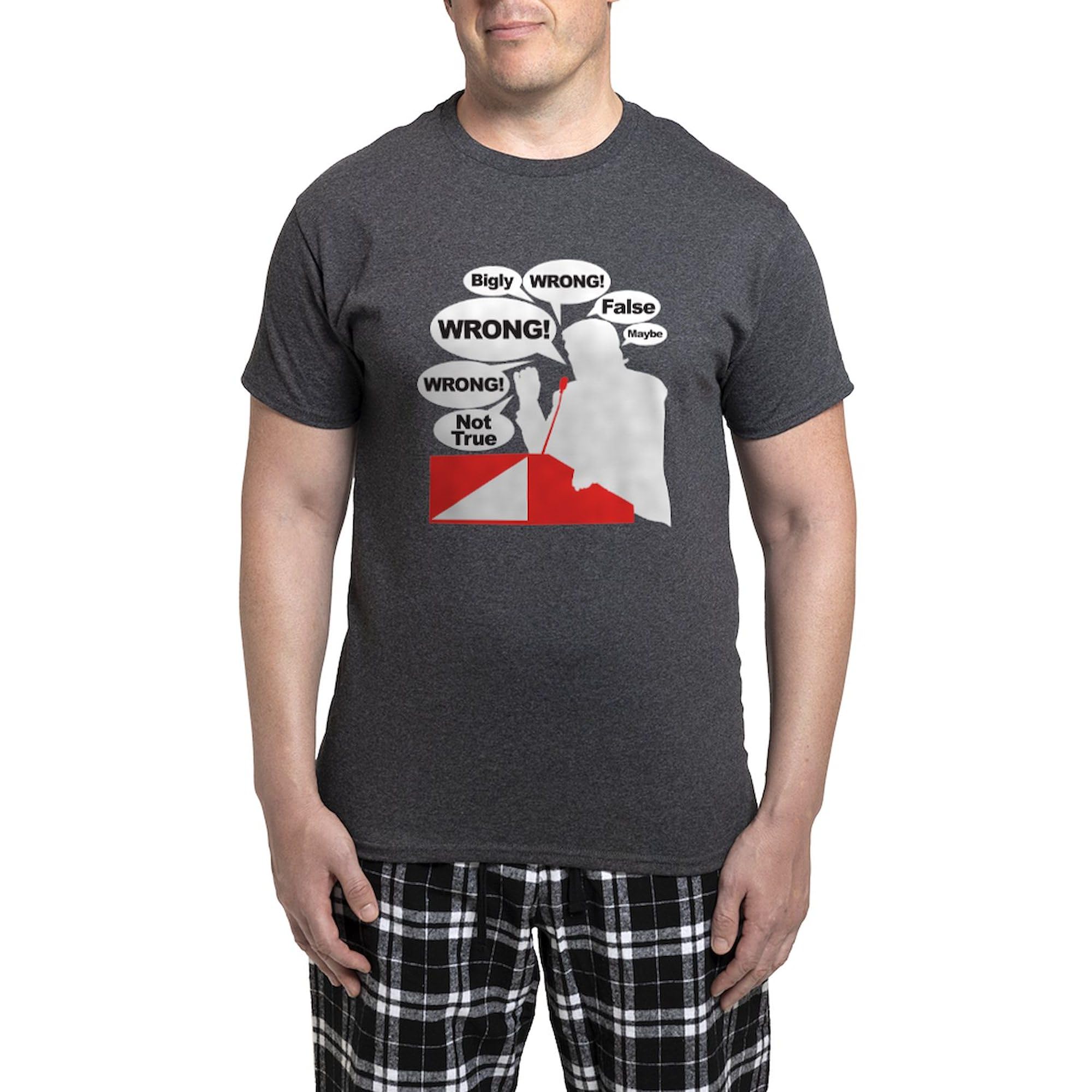 Donald Trump Mr. Right Men's Charcoal Novelty Pajamas - Funny Political Sleepwear for Trump Supporters - Perfect for Christmas Gifts, Birthday Presents & Political Events