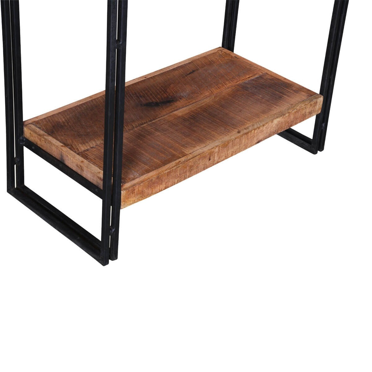 Corvallis 4-Shelf Solid Wood Industrial Bookcase - Rustic Bookshelf for Living Room, Office & Study - Sturdy Storage for Books, Decor & Essentials