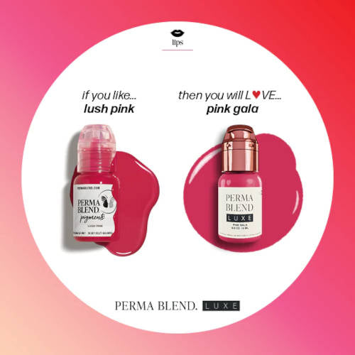 Perma Blend Luxe Pink Gala Pigment - Professional Cosmetic Tattoo Ink for Eyebrows & Lips | Vegan, Cruelty-Free | Perfect for Permanent Makeup Artists & Beauty Salons