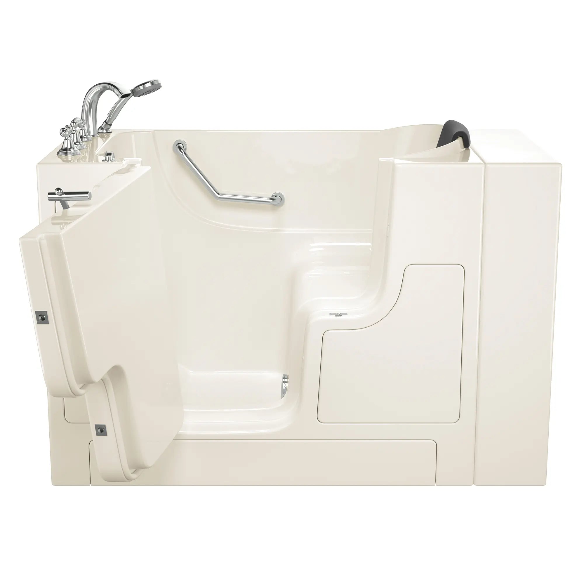 Premium Gelcoat 30 x 52 Inch Walk-in Bathtub with Soaker System - Left Hand Drain & Faucet - Ideal for Elderly & Mobility Impaired Users - ADA Compliant Safety Tub for Home Bathroom