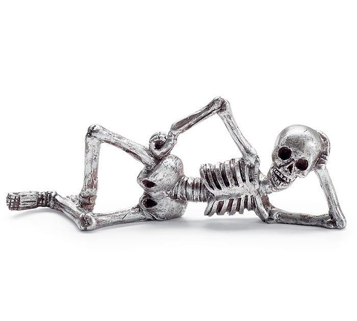 Funny Bones Skeleton Figurine - Halloween Decor, Home Office Desk Decor, Party Centerpiece - Spooky Decoration for Halloween Party, Home & Office