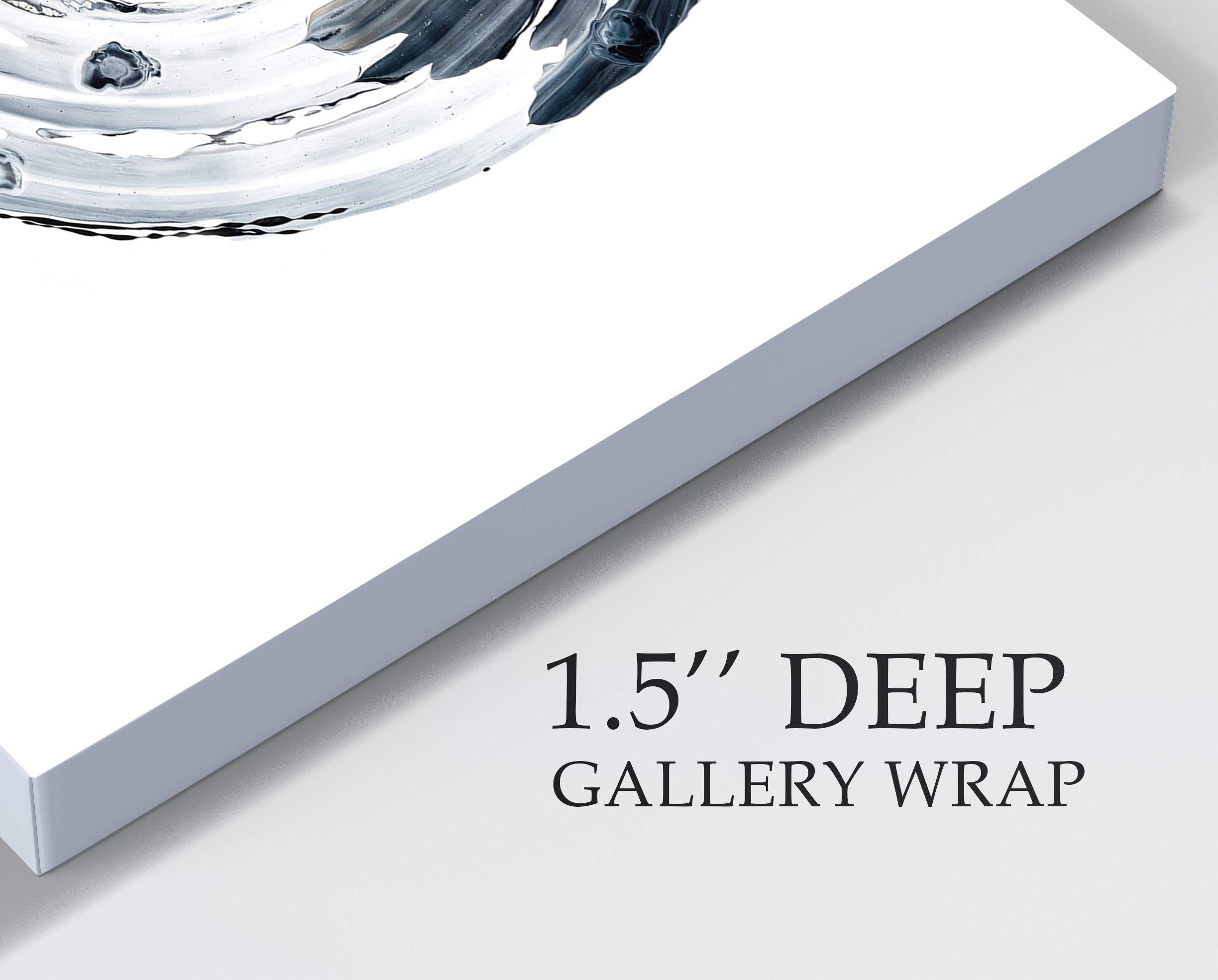 Encircle I' Gallery Wrapped Canvas Abstract Wall Art - Modern Home Decor for Living Room, Bedroom & Office - Ready to Hang Large Contemporary Painting