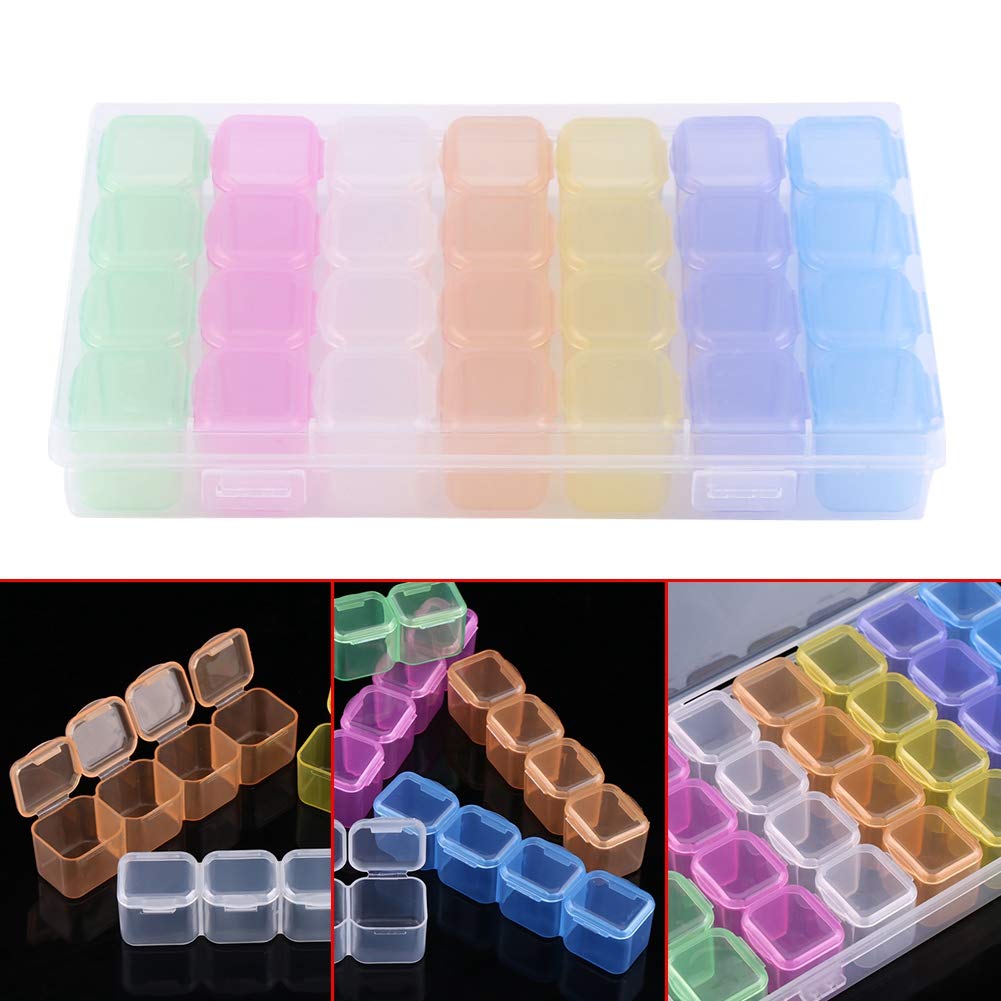 Jewelry Organizer Box - Portable Jewelry Storage Case with Compartments for Beads, Nail Art, Crafts - Perfect for Nail Salons, Craft Stores & Home Organization