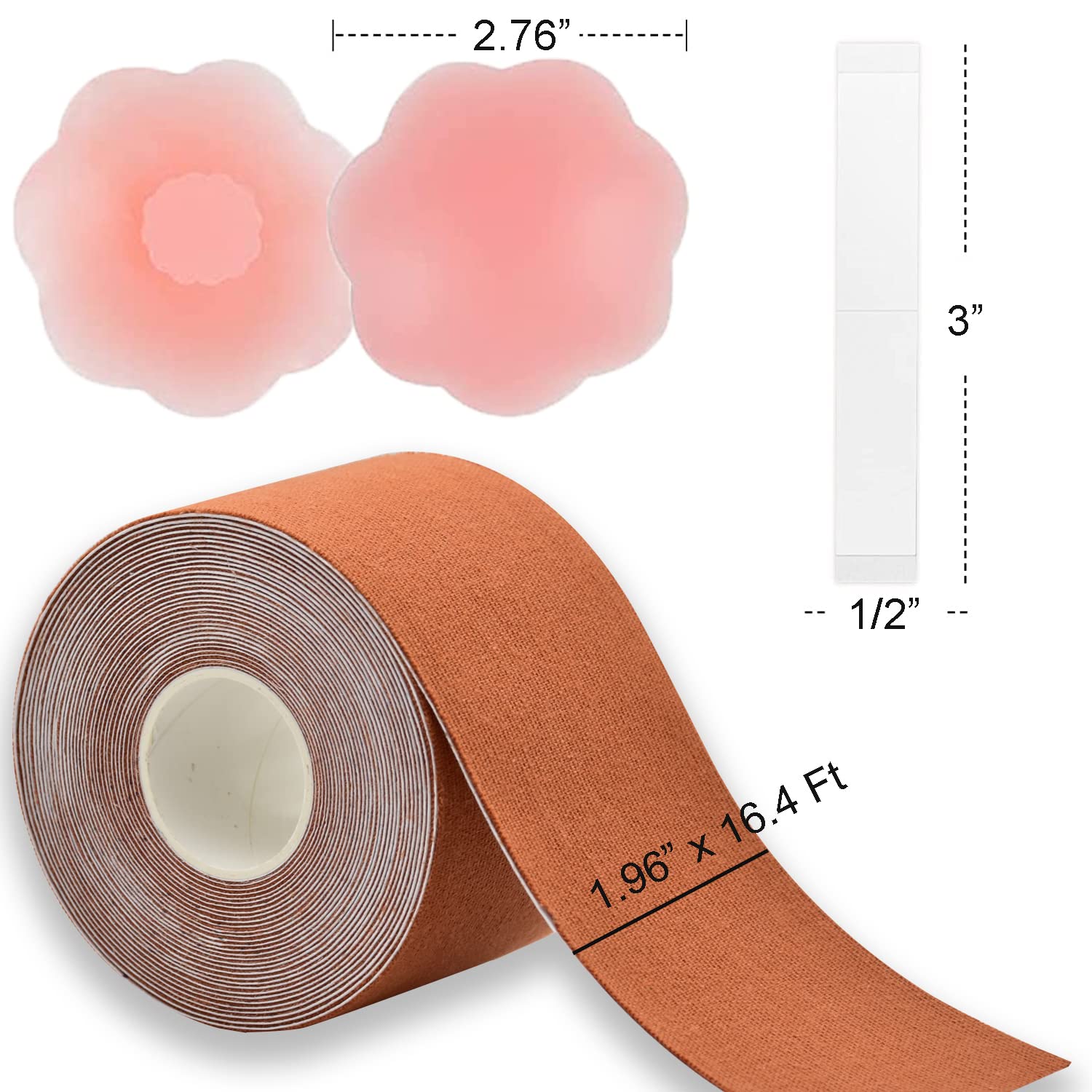 JEONEKID Boob Tape for Large Breasts - Invisible Breast Lift Tape, Skin-Friendly Waterproof & Sweatproof Body Tape for Women | Perfect for Backless Dresses, Strapless Outfits, and Special Occasions