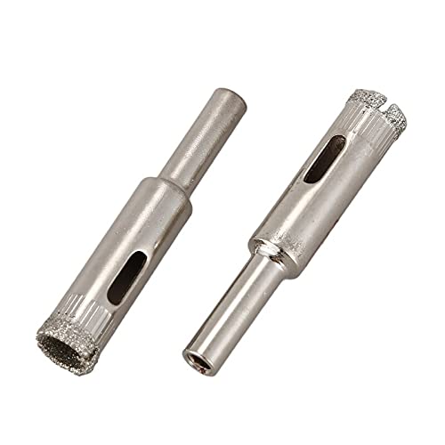 6 Pcs Diamond Drill Bit Set, 10mm Dia Diamond Coated Hole Saw Drill Bits for Glass, Tile, Ceramic, Marble - Perfect for DIY Home Projects, Bathroom Renovations & Crafting