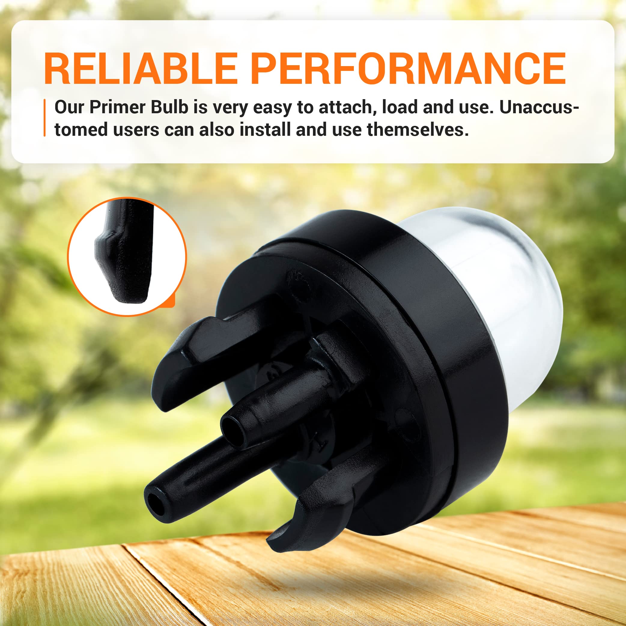 BlueStars 6-Pack Primer Bulb 530047721 503936601 188-512 - Compatible with Poulan PP136 PP136E PP330, Echo Chainsaw, Ryobi BP42, Homelite, Bolens String Trimmer & Leaf Blower 125B 125BX 125BVX - Ideal for 2-Cycle Small Engine Maintenance & Repair