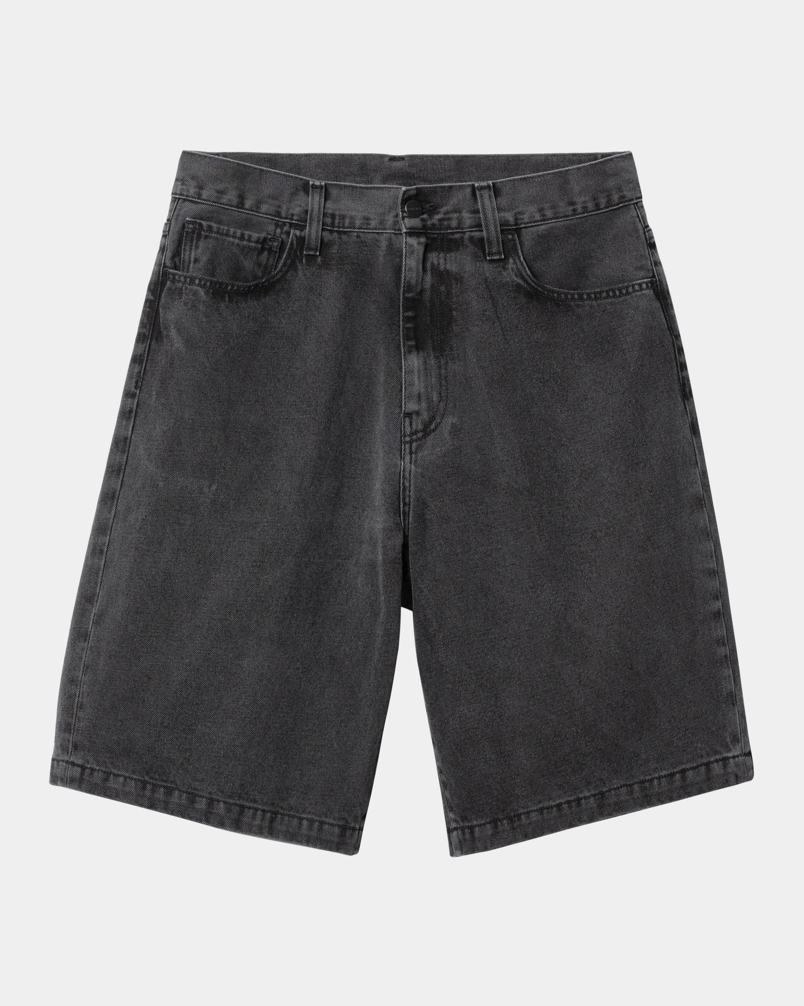 Landon Short - Black Heavy Stone Wash Denim Shorts for Men | Casual Summer Wear & Outdoor Activities