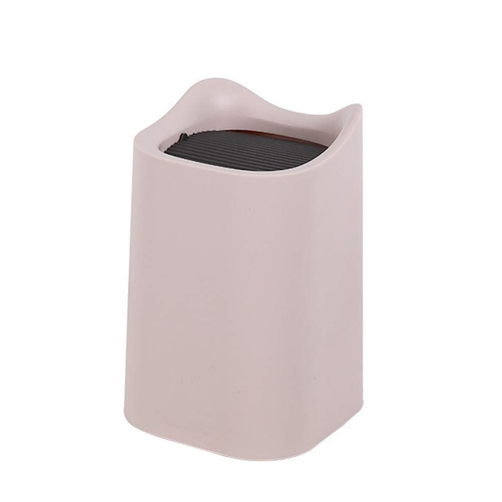 Mini Desktop Trash Can with Lid - Small Plastic Swing Top Waste Bin for Kitchen Countertops, Office, Bathroom | Compact Removable Debris Storage Bin for Home & Workspaces